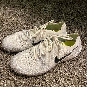 White nike running shoes